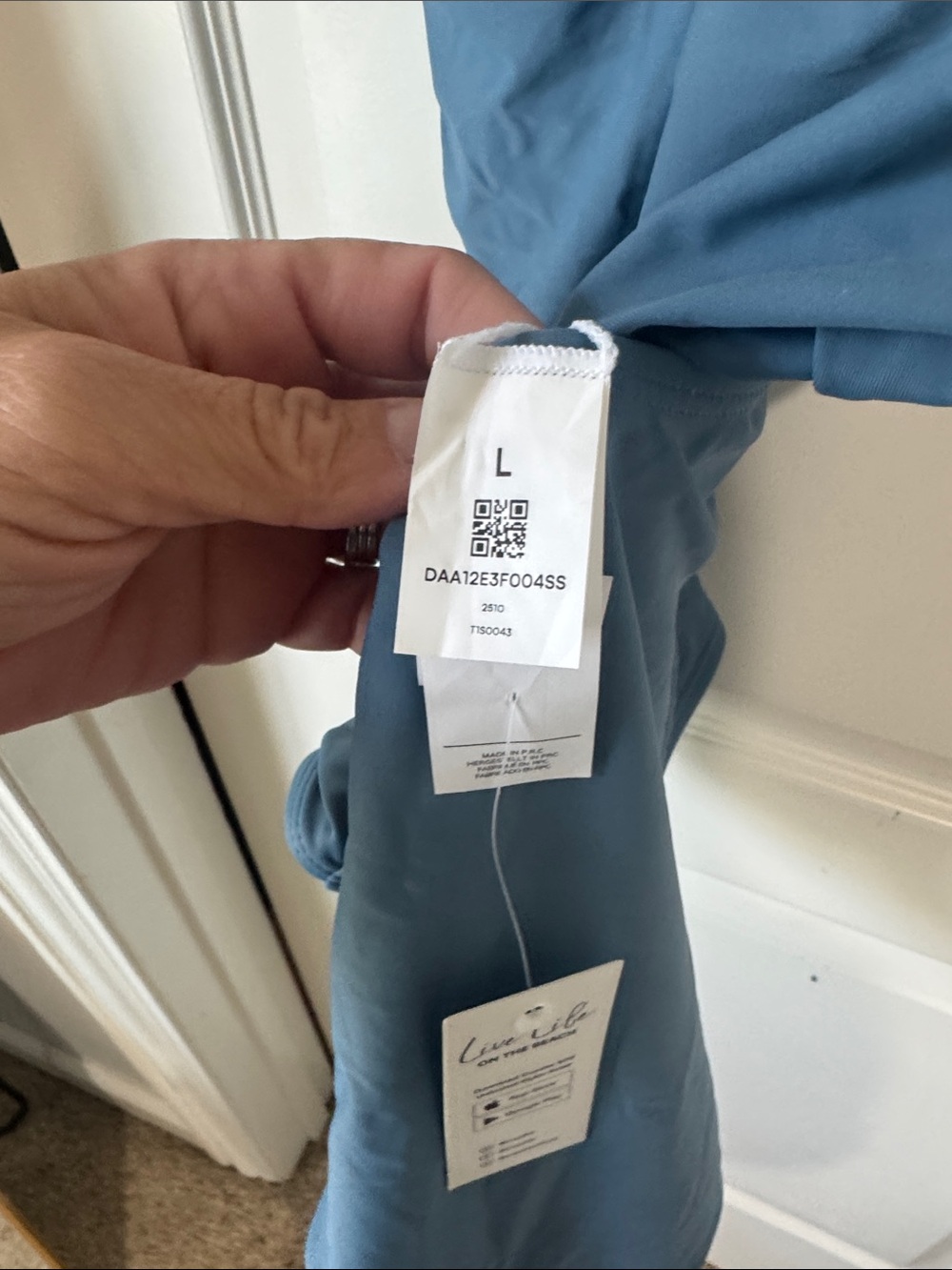 Cupshe Light Blue Ruched One-Piece Swimsuit - Picture 3 of 4